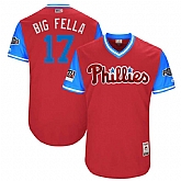 Phillies 17 Rhys Hoskins Big Fella Red 2018 Players Weekend Stitched Jersey Dzhi,baseball caps,new era cap wholesale,wholesale hats